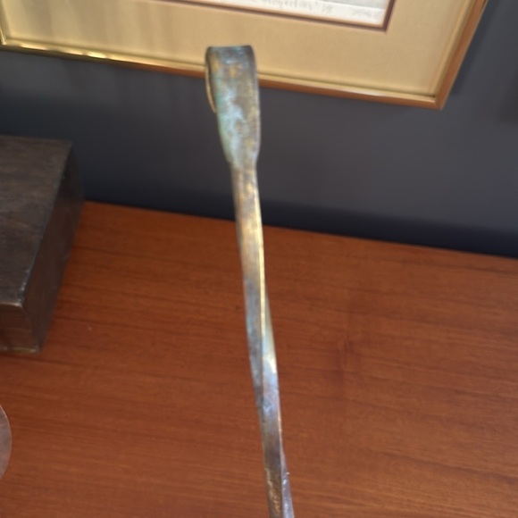 Antique vintage real copper and real brass kitchen utensils set of four - Picture 9 of 11